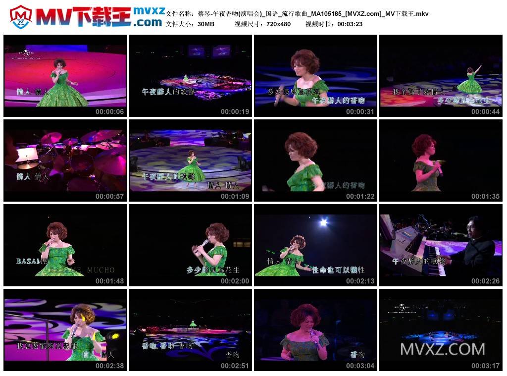 蔡琴-午夜香吻(演唱会)_国语_流行歌曲_MA105185